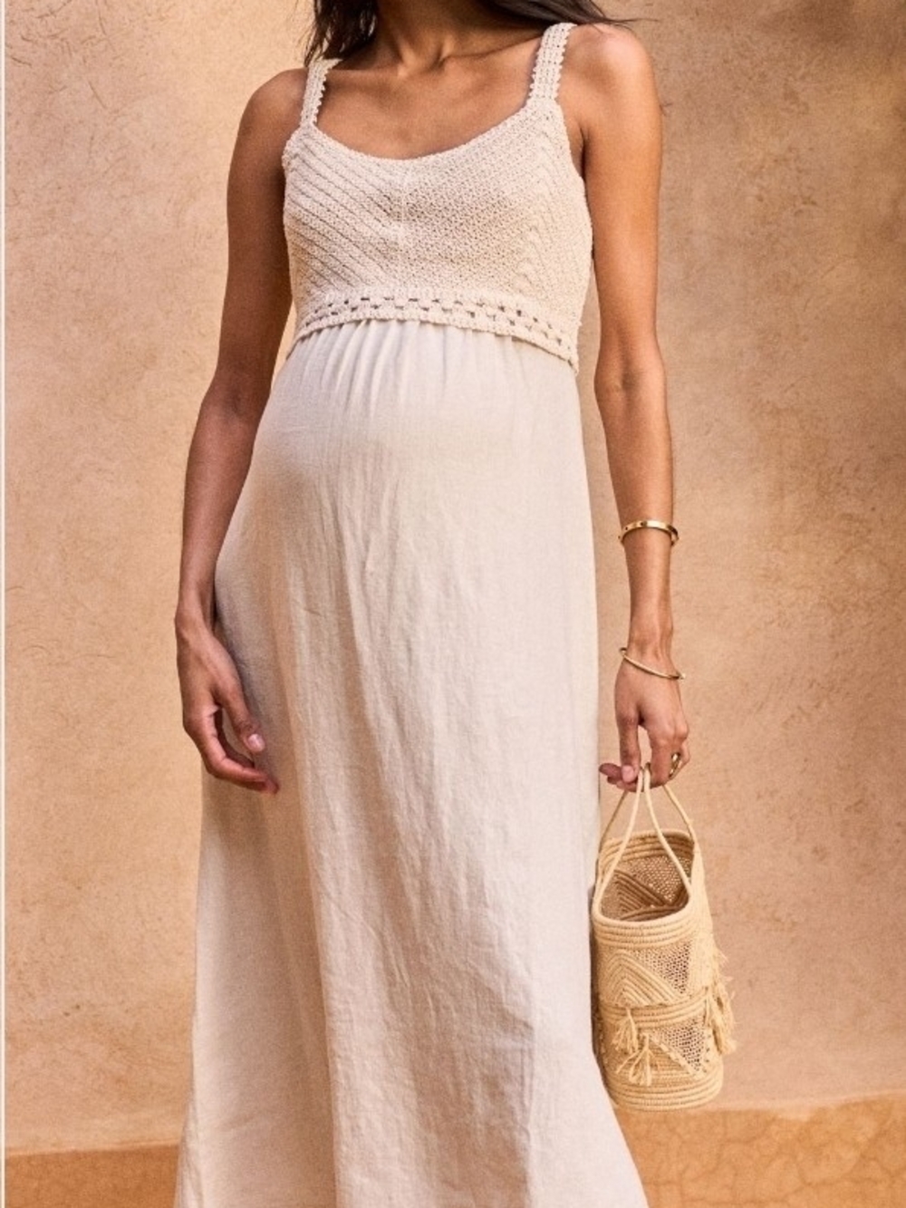 NWT Seraphine Reign Crochet Maternity Nursing Midi Dress US 16